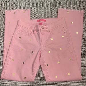 Lily Pulitzer NWT Pink South Ocean Crop Flare Ankle Jeans